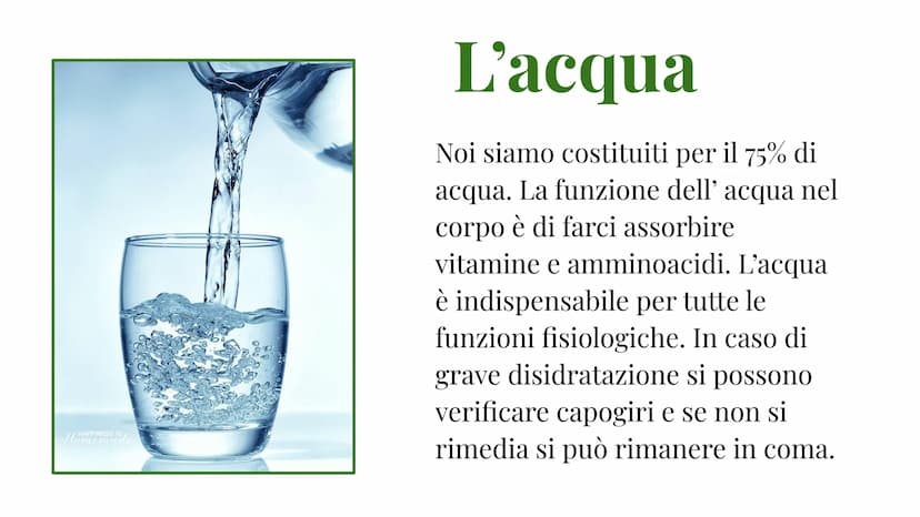 L'alimentazione La piramide
alimentare
La piramide alimentare è un
modello su cui è basata la
nostra alimentazione.
Alla base ci sono gli al