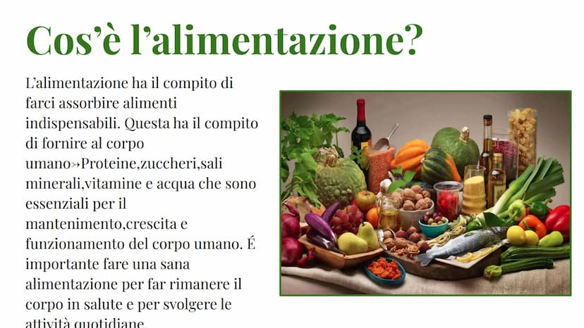 L'alimentazione La piramide
alimentare
La piramide alimentare è un
modello su cui è basata la
nostra alimentazione.
Alla base ci sono gli al