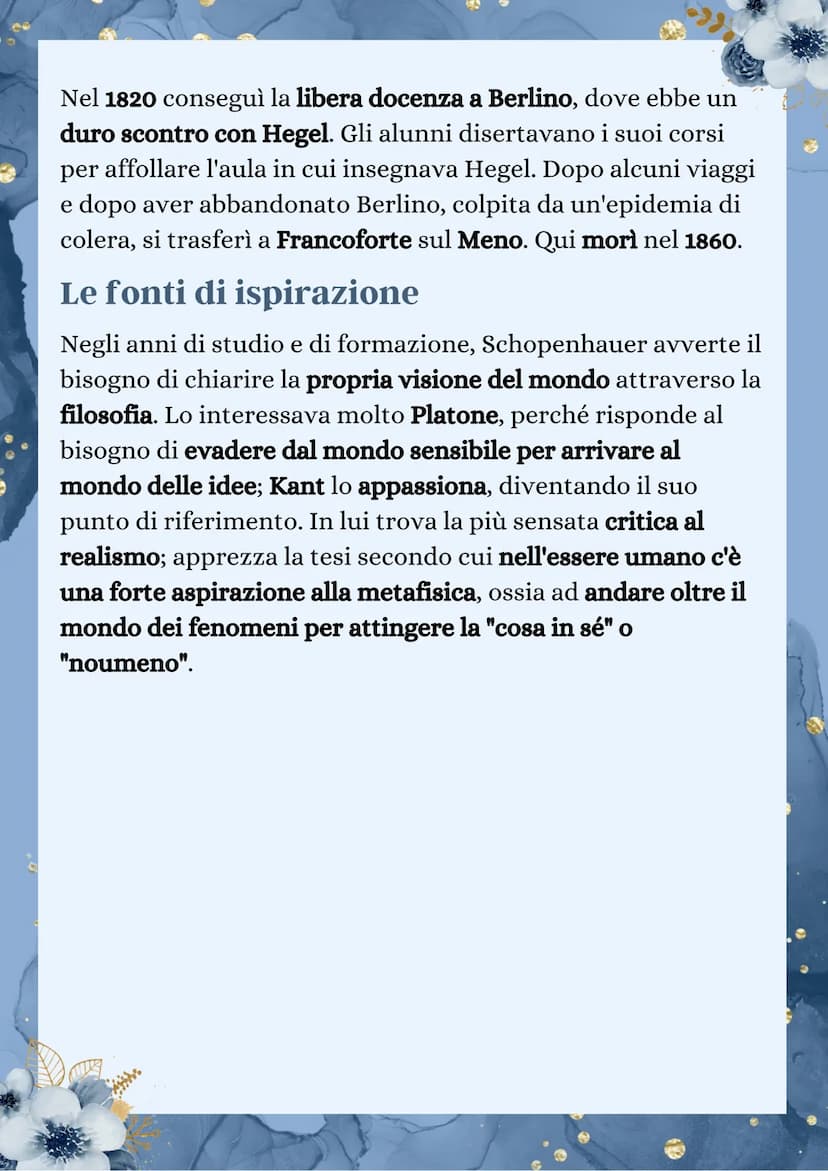 Arthur
Schopenhauer
Vita
Arthur Schopenhauer nacque a Danzica nel 1788, da una ricca
famiglia borghese. Il padre era un mercante abile e
int