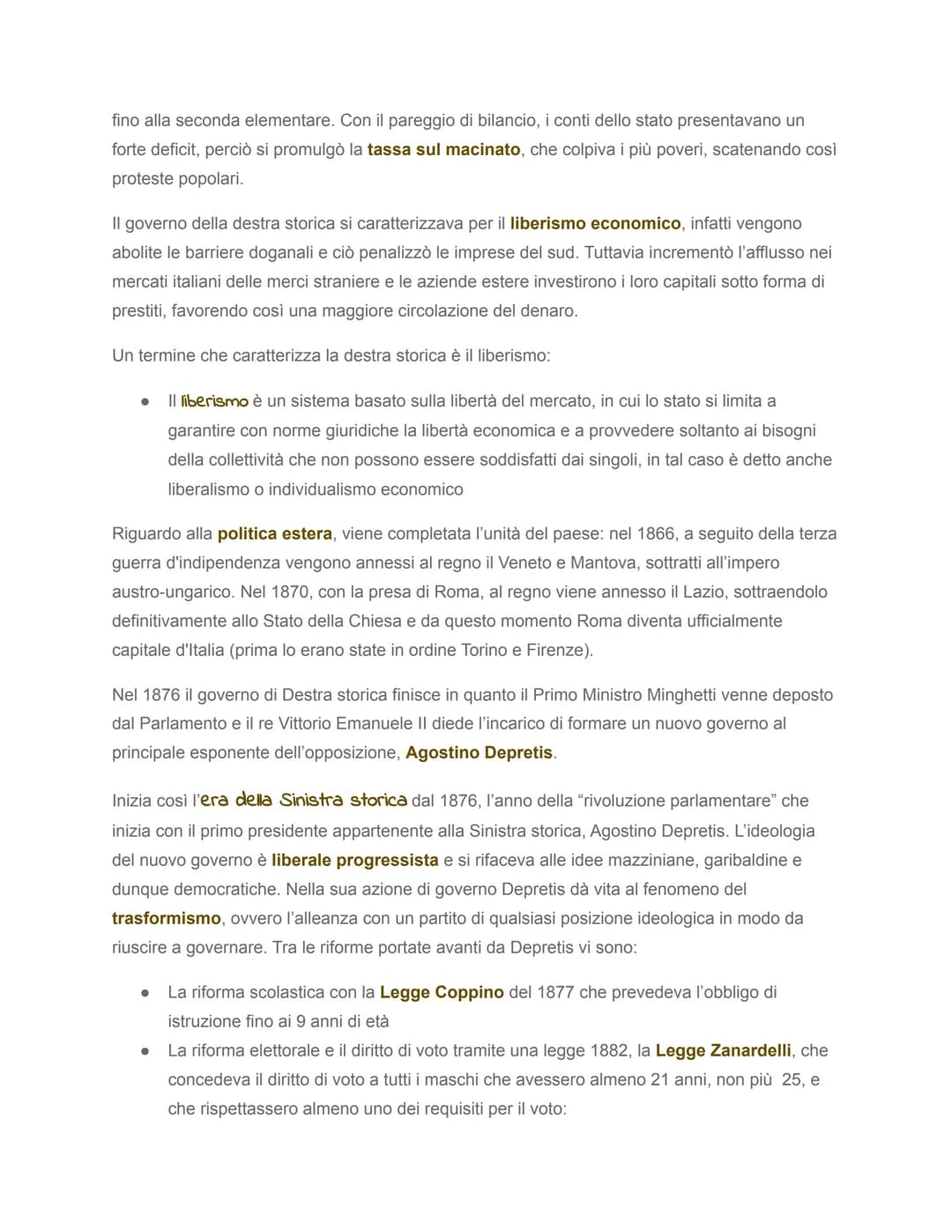 Tendenze politiche e figure principali
Il Risorgimento è il periodo di storia che va dai moti del 1820-21 e si conclude con l'unificazione
d