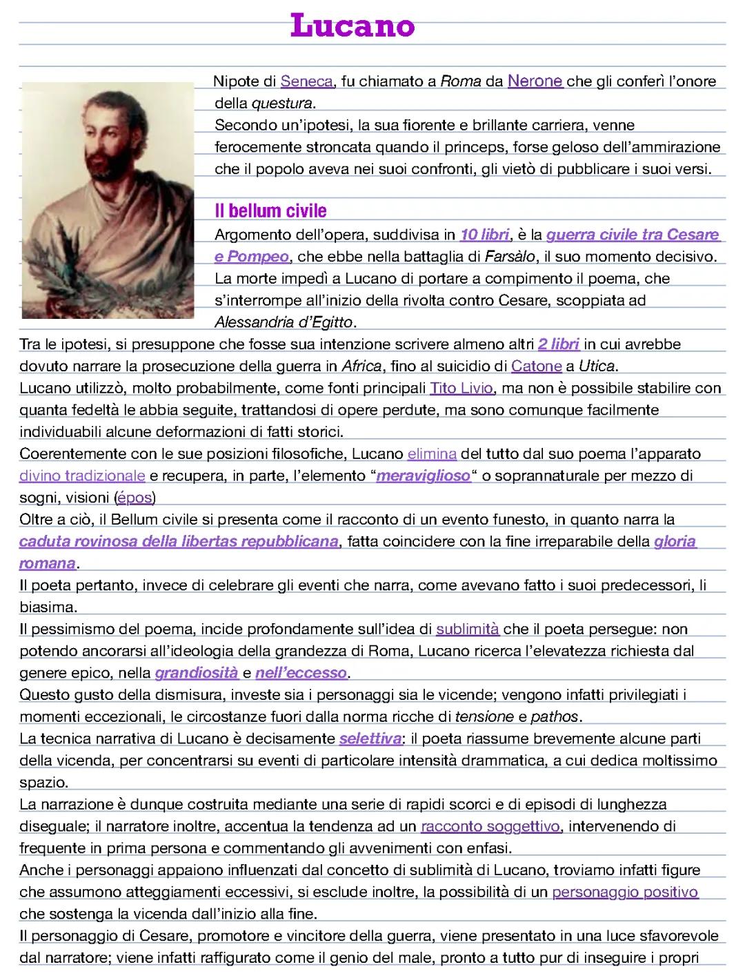 Lucano, Persio e Petronio: Analisi e Opere