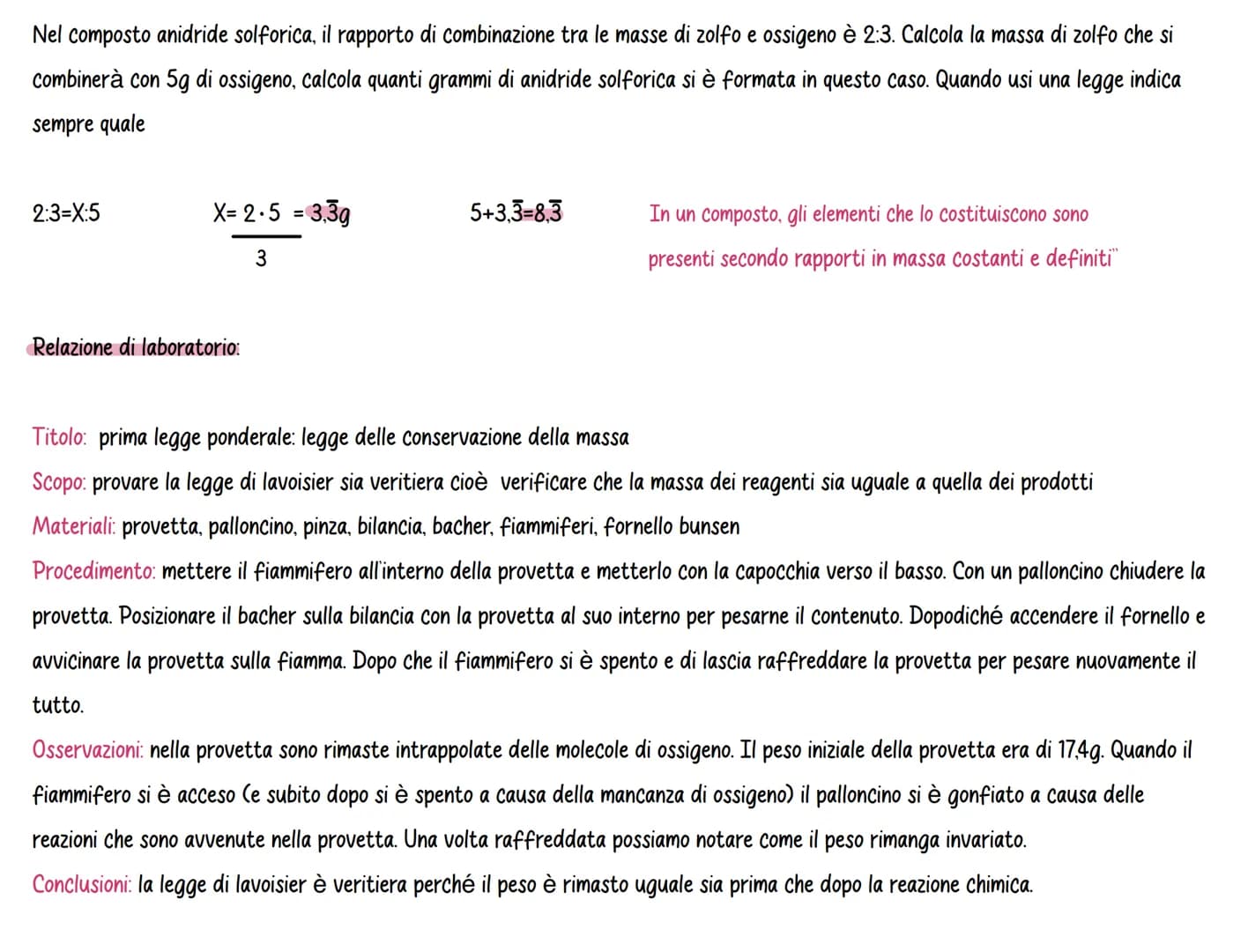 Lavoisier:
Introduce nel laboratorio di chimica la bilancia di precisione
Studiando le reazioni di combustione dimostra che l'aria è una mis