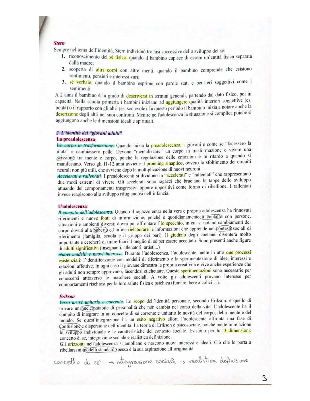 Scienze umane
12 LO SVILUPPO DELLA PERSONALITÀ
E DELLA SFERA MORALE
1. La formazione del sé
L'autoconsapevolezza è fondamentale nella svilup
