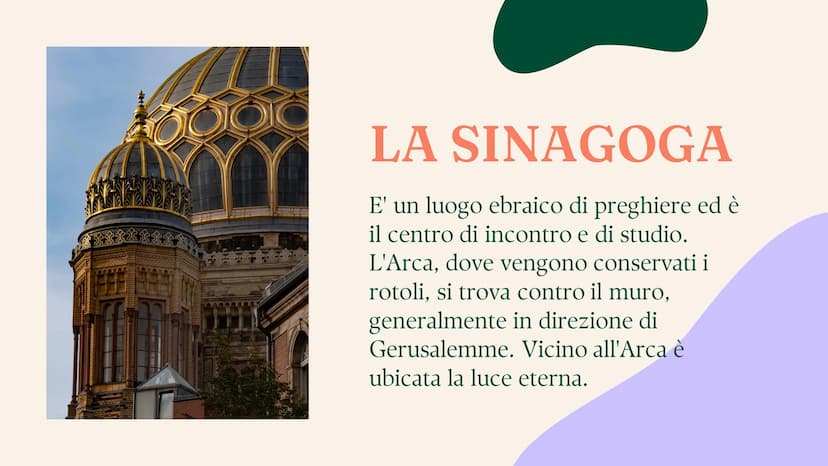 L'EBRAISMO LA MENORAH
E' una parola che indica il candeliere
a sette braccia. Esso si trovava nel
santuario costruito da Mosè ed era
aliment