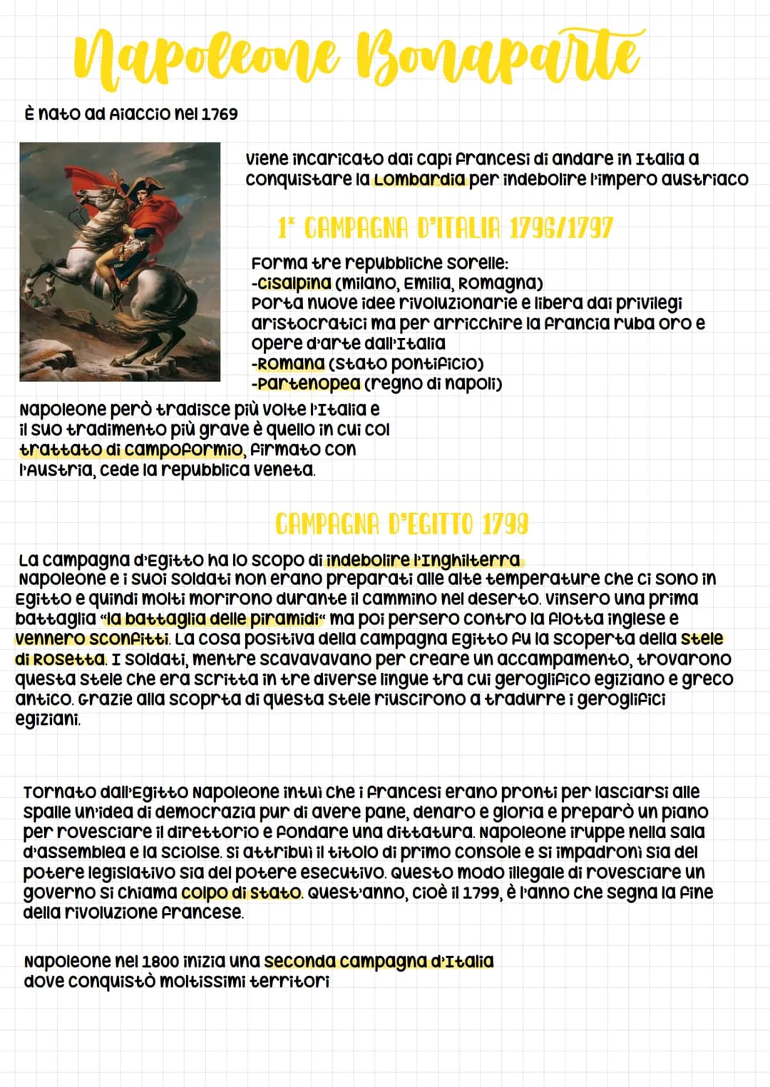 Napoleone Bonaparte
È nato ad Aiaccio nel 1769
viene incaricato dai capi francesi di andare in Italia a
conquistare la Lombardia per indebol