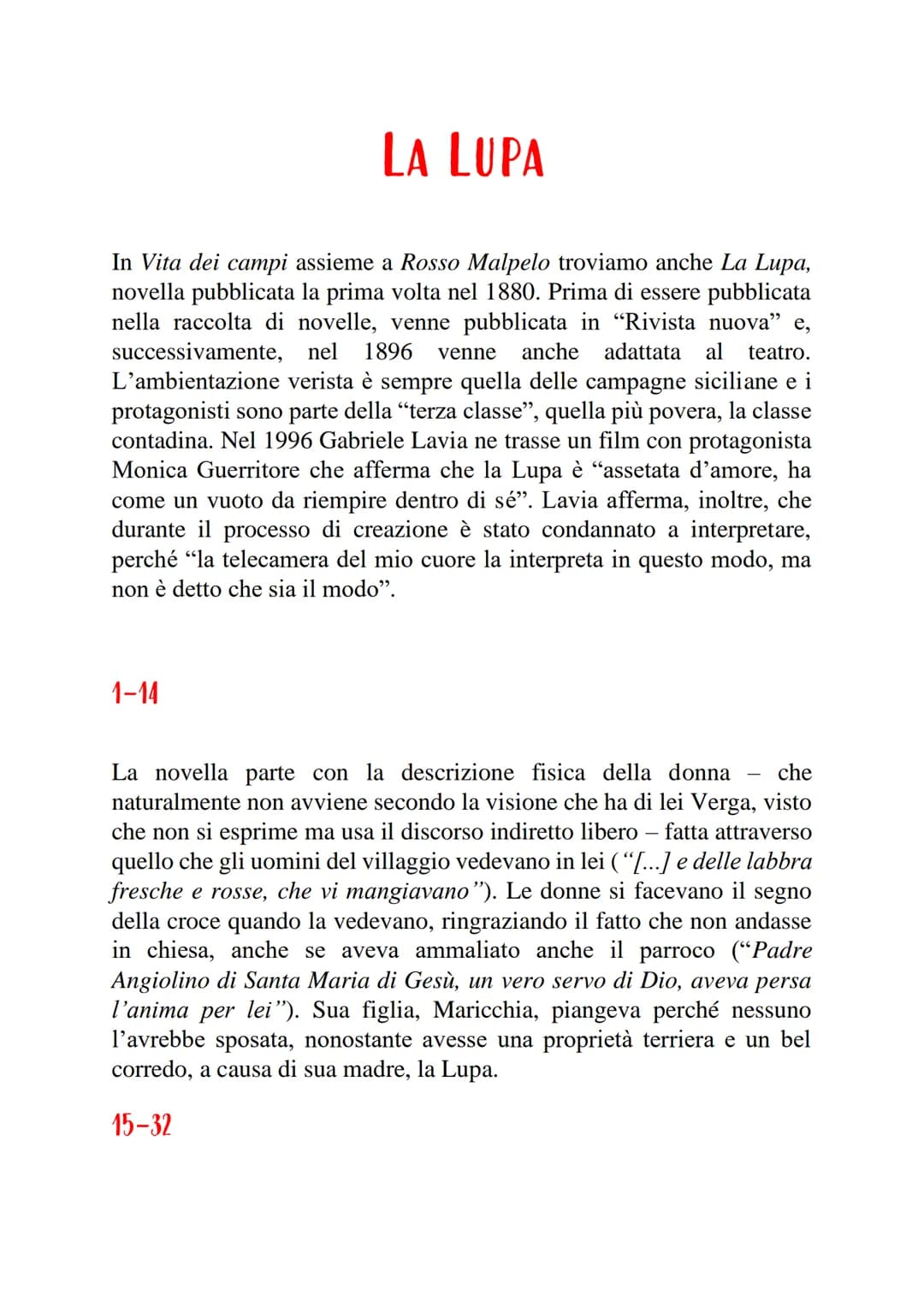 LA LUPA
In Vita dei campi assieme a Rosso Malpelo troviamo anche La Lupa,
novella pubblicata la prima volta nel 1880. Prima di essere pubbli
