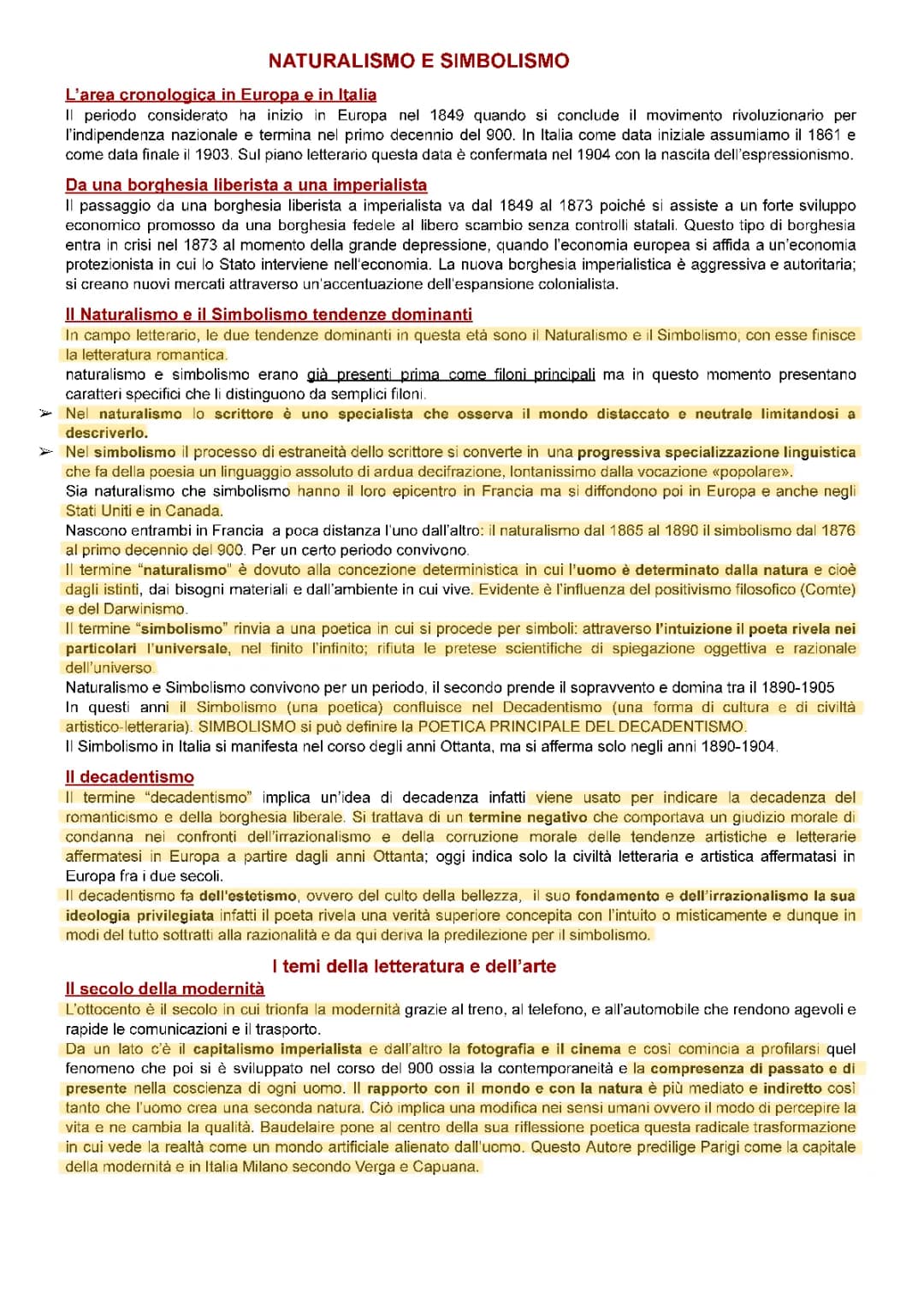 Scopri il Naturalismo, Simbolismo e Decadentismo!