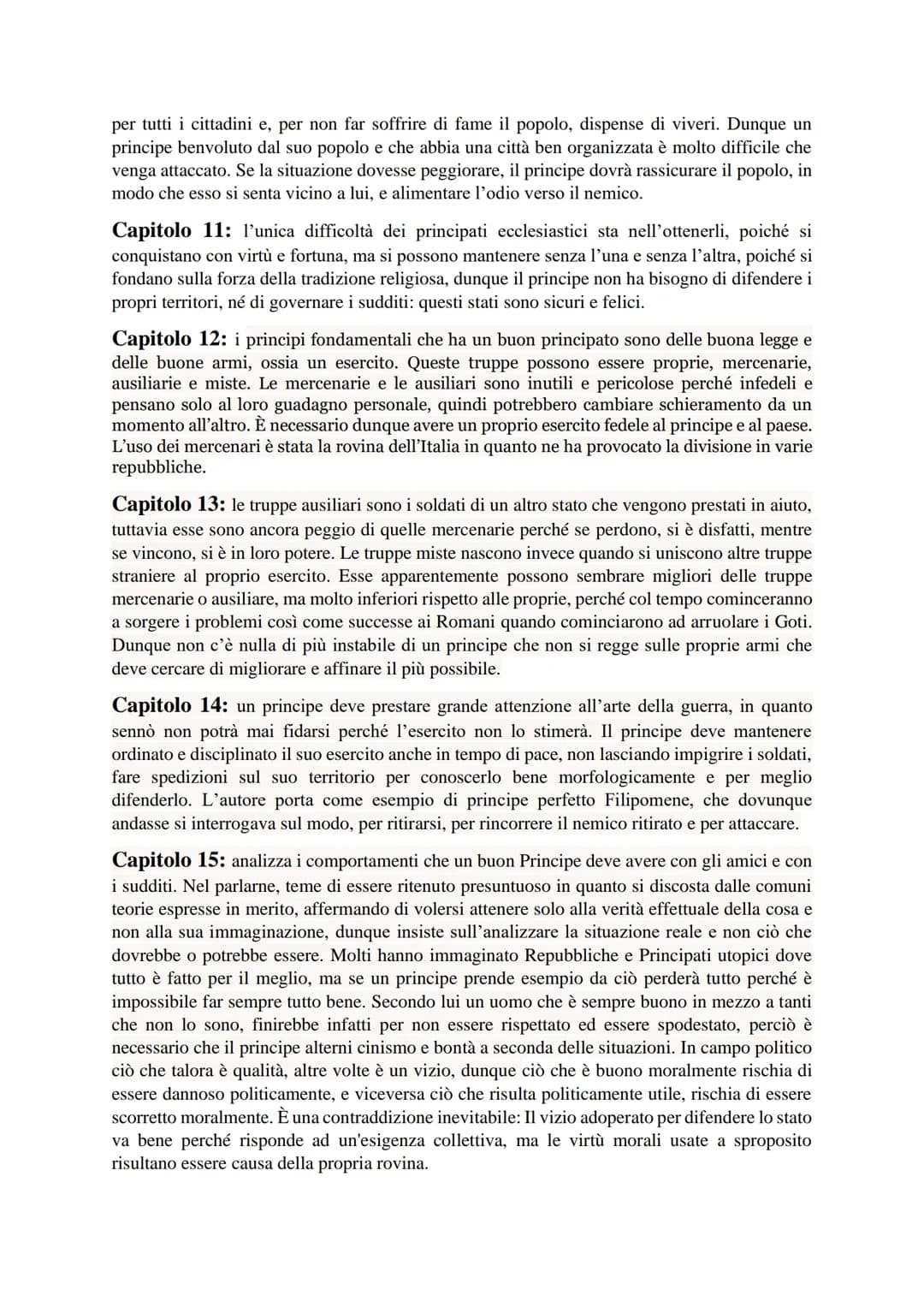 Riassunto de "Il principe" di Machiavelli
Machiavelli tratta dei principati nel Principe e della repubblica nei Discorsi. Se nel secondo
l'a