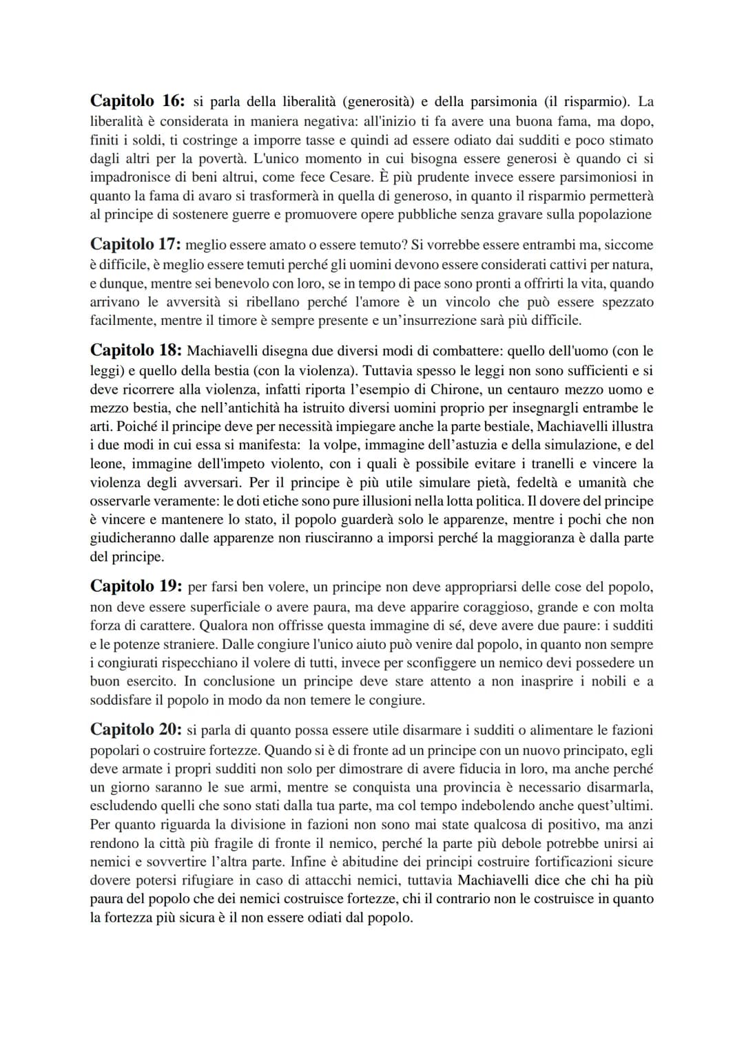 Riassunto de "Il principe" di Machiavelli
Machiavelli tratta dei principati nel Principe e della repubblica nei Discorsi. Se nel secondo
l'a