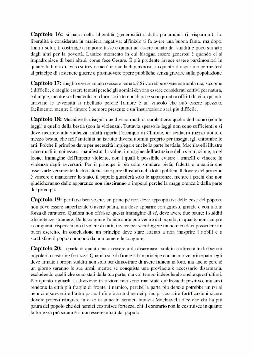 Riassunto de "Il principe" di Machiavelli
Machiavelli tratta dei principati nel Principe e della repubblica nei Discorsi. Se nel secondo
l'a