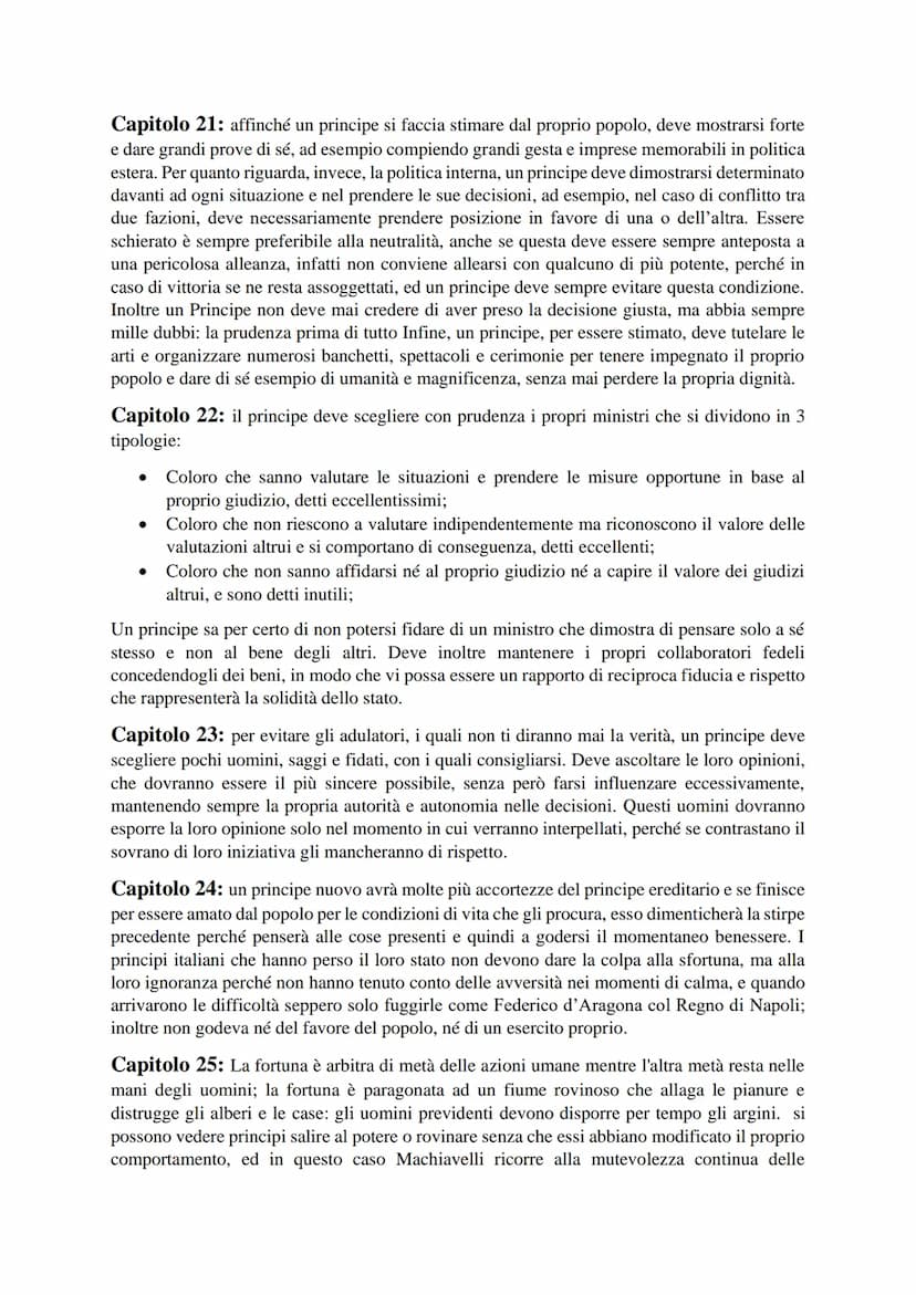 Riassunto de "Il principe" di Machiavelli
Machiavelli tratta dei principati nel Principe e della repubblica nei Discorsi. Se nel secondo
l'a