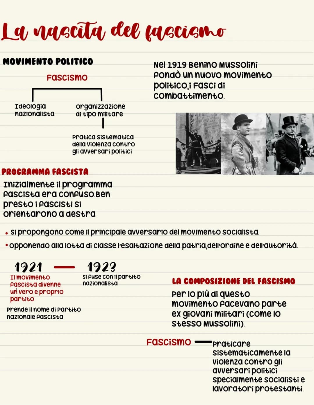 Il fascismo
∙Dopoguerra
senso di delusione per gli
esiti del conflitto.
Vittoria mutilata
L'Italia pur rientrando tra le nazioni vincitrici

