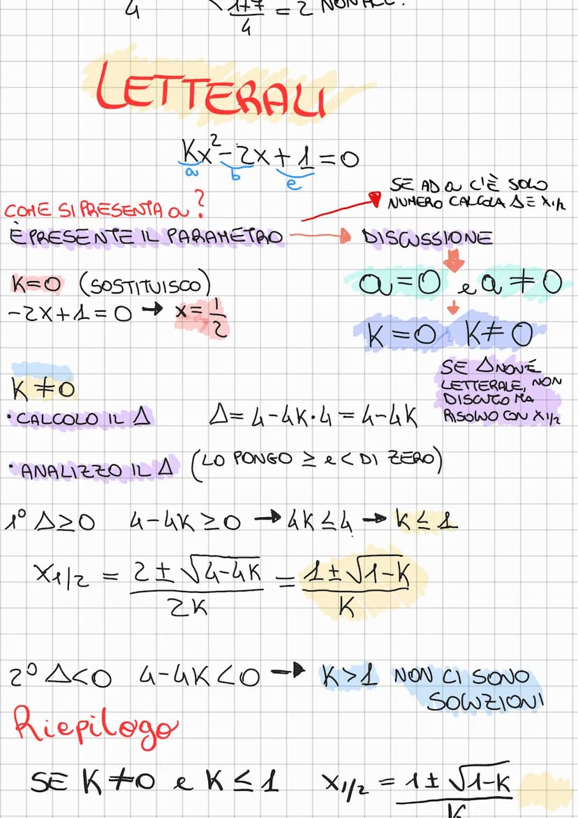 EQUAZIONI DI 20 GRADO
• PURA
ax² +e=o
KKO NON HA SOLUZIONI
• SPURIA
Oux² + bx=0
ASEMPRE POSITIVO
MONOMIA
2
oux²=0
• COMPLETA
aux²+bx+e=0
ES.