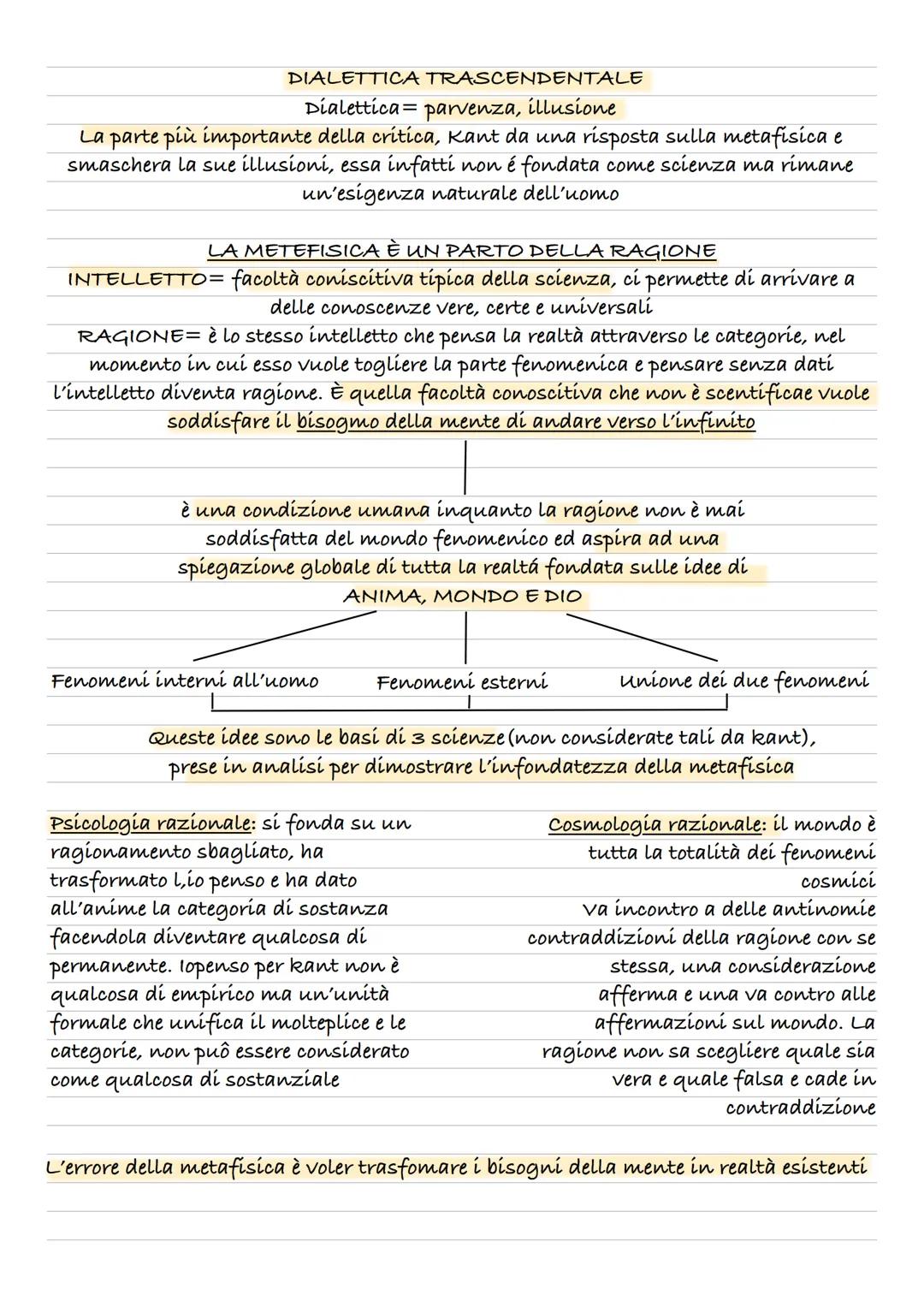 CRITICISMO
valutare, analizzare e soppesa le
capacità e i limiti delle esperienze
umane
(segue gli empiristi ragione-
esperienza)
LA FILOSOF