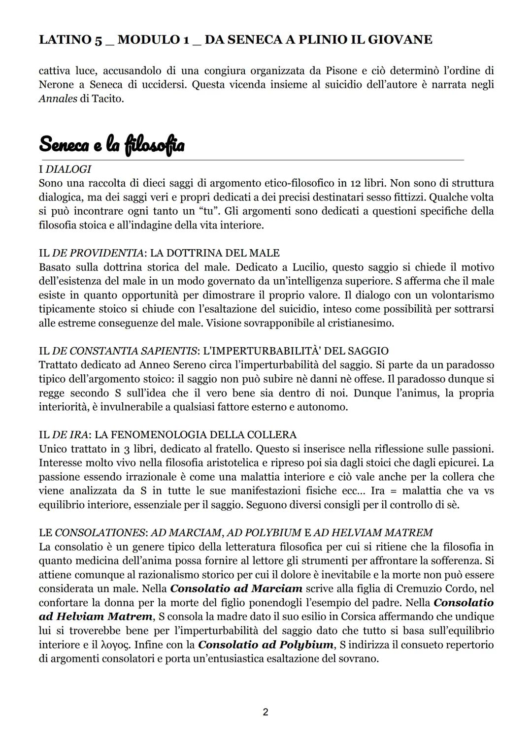 LATINO 5. MODULO 1
DA SENECA A PLINIO IL GIOVANE
Seneca
CONTESTO STORICO E RAPPORTO COL POTERE
Con il principato di Nerone, ci fu un maggior