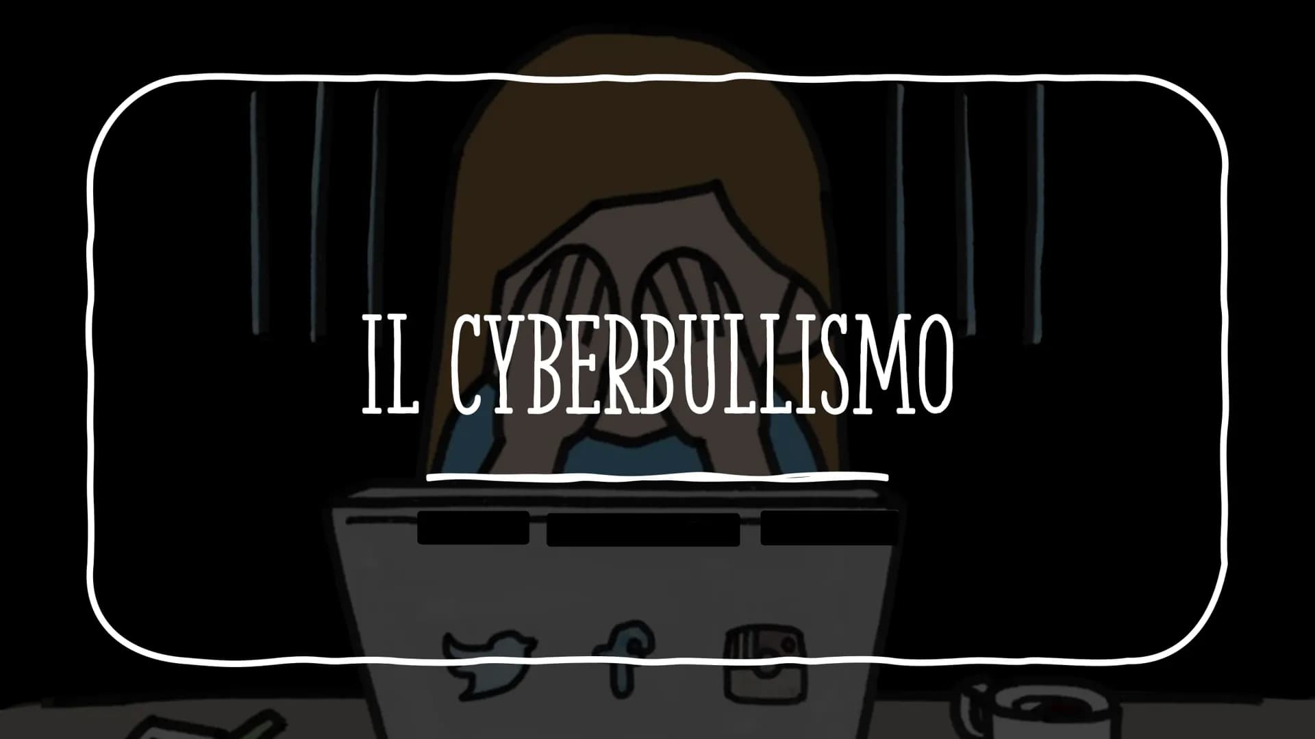 IL CYBERBULLISMO
- - CHE COS'E' E COME
SI MANIFESTA?
Il cyberbullismo è una
forma di aggressione
ripetuta che avviene
online attraverso cana