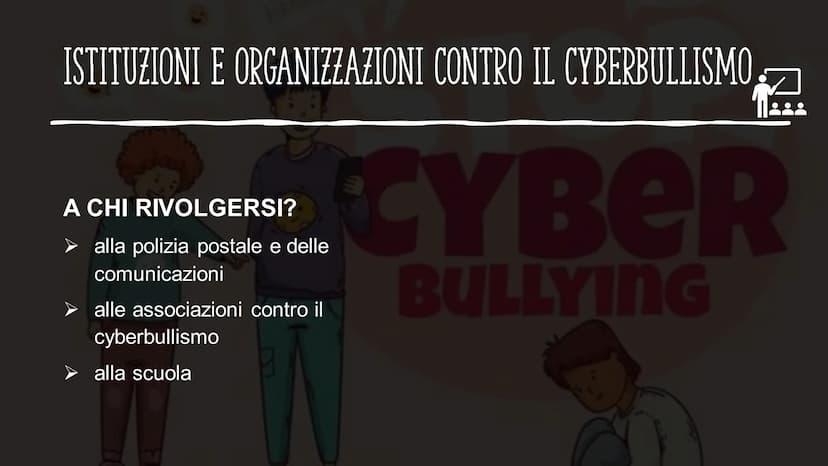 IL CYBERBULLISMO
- - CHE COS'E' E COME
SI MANIFESTA?
Il cyberbullismo è una
forma di aggressione
ripetuta che avviene
online attraverso cana