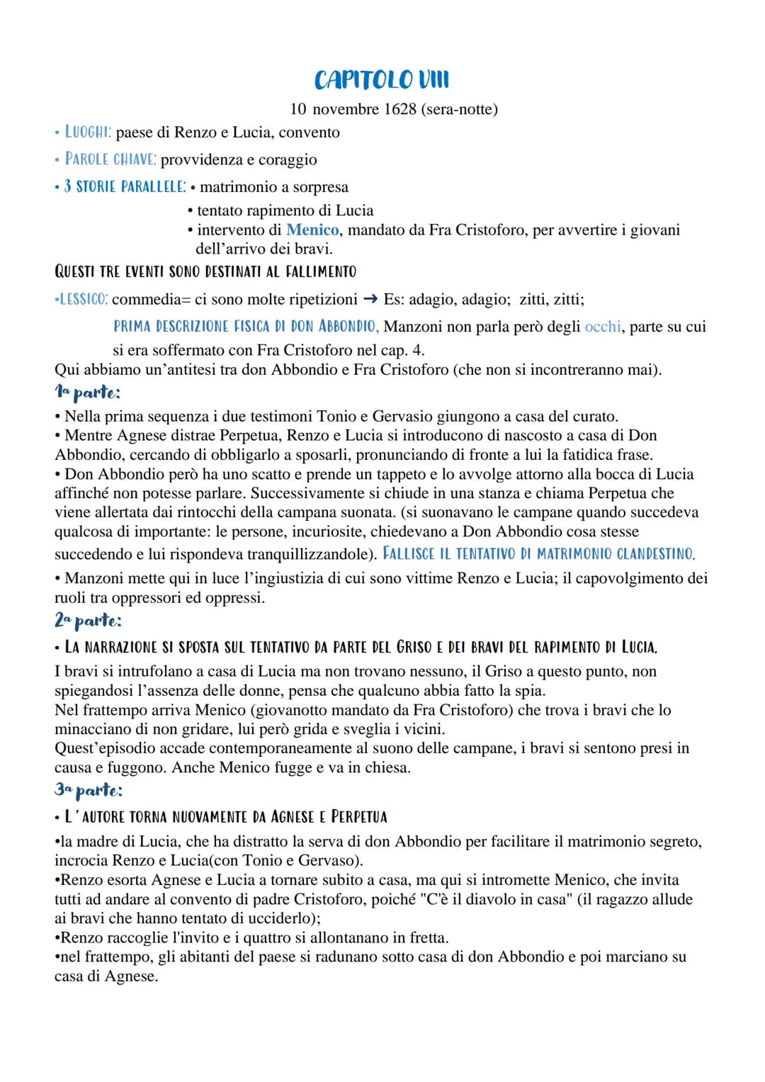 CAPITOLO II
8 novembre 1628
•SEQUENZE NARRATIVE=tempo del racconto molto veloce
Renzo pensieroso-lento
Renzo "arrabbiato"-veloce
PROTAGONIST