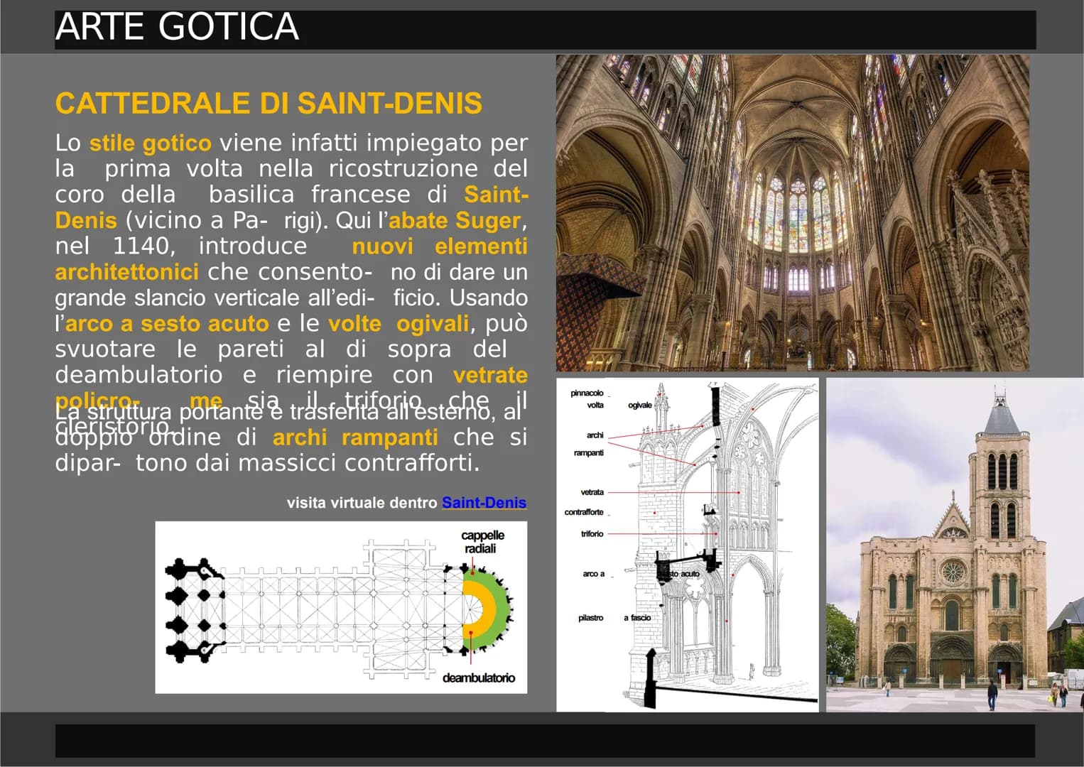 ARTE GOTICA
F
啊 ARTE GOTICA
IL NUOVO STILE
CHE VIENE DAL NORD
A partire dal XII secolo, in Europa si
forma-
no le grandi monarchie
nazionali