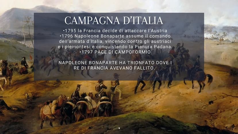 NAPOLEONE BONAPARTE
UNO DEI PIU GRANDI STRATEGHI DI TUTTI I TEMPI Con la conclusione della fase termidoriana ebbe
inizio una nuova stagione 