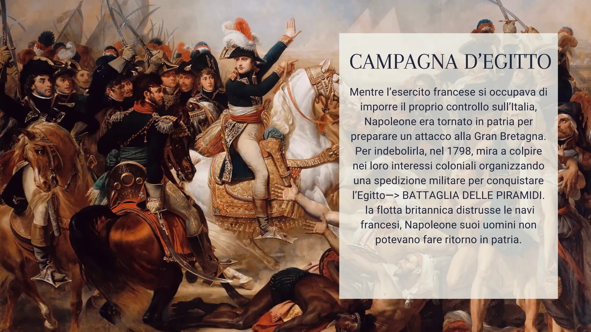NAPOLEONE BONAPARTE
UNO DEI PIU GRANDI STRATEGHI DI TUTTI I TEMPI Con la conclusione della fase termidoriana ebbe
inizio una nuova stagione 