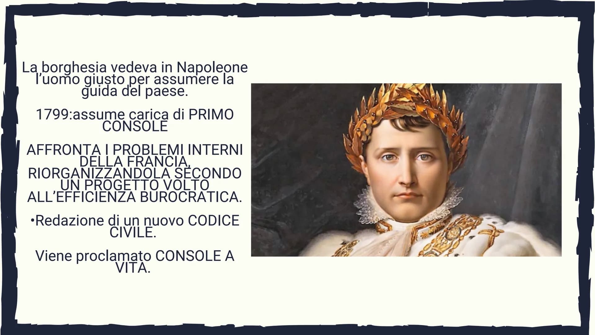 NAPOLEONE BONAPARTE
UNO DEI PIU GRANDI STRATEGHI DI TUTTI I TEMPI Con la conclusione della fase termidoriana ebbe
inizio una nuova stagione 