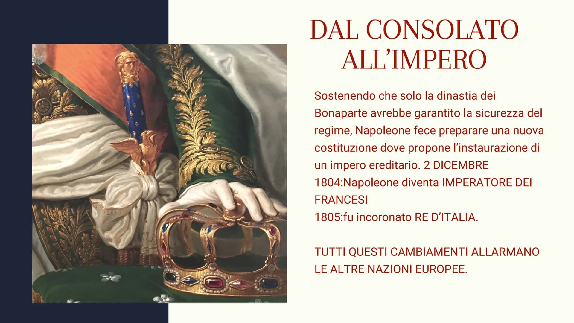 NAPOLEONE BONAPARTE
UNO DEI PIU GRANDI STRATEGHI DI TUTTI I TEMPI Con la conclusione della fase termidoriana ebbe
inizio una nuova stagione 