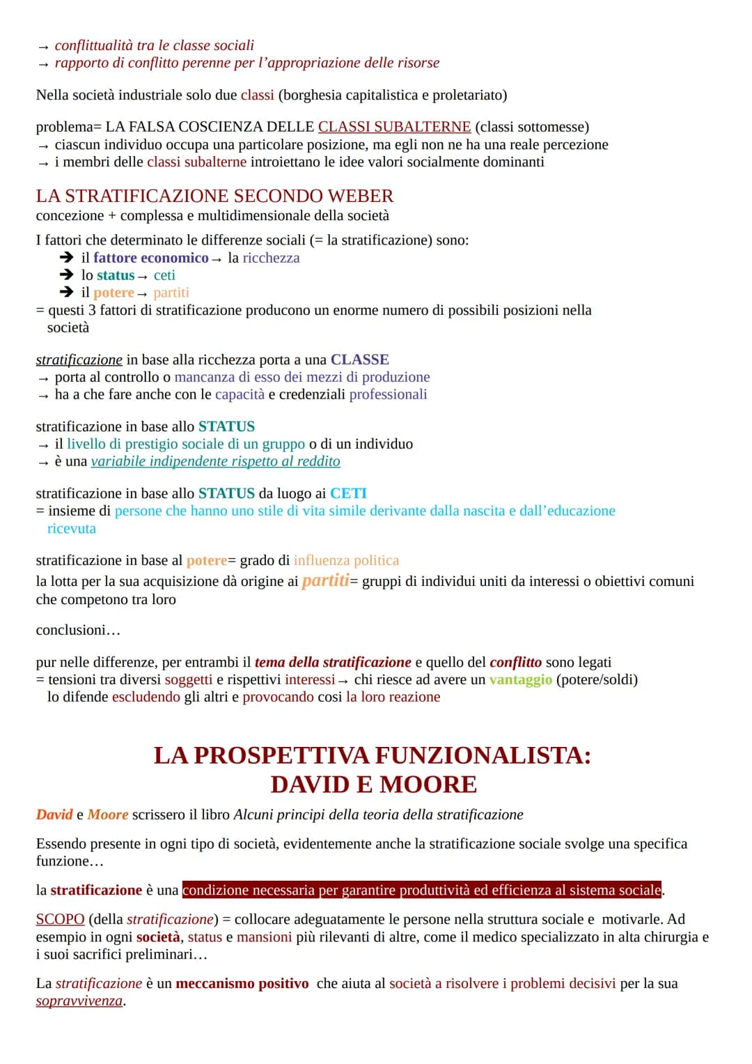 LA SOCIETÀ:
STRATIFICAZIONE E DISUGUAGLIANZE
STRATIFICAZIONE SOCIALE =
Presenza nella società di una serie di livelli che si differenziano p