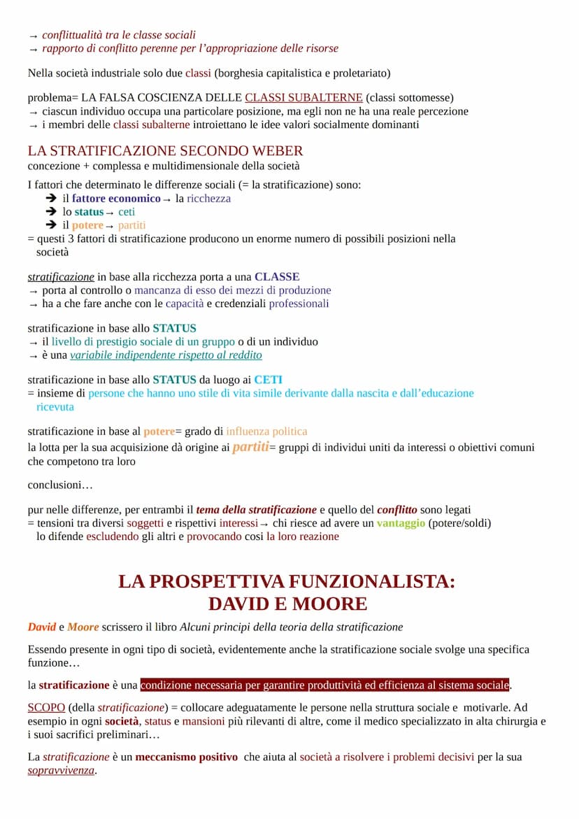 LA SOCIETÀ:
STRATIFICAZIONE E DISUGUAGLIANZE
STRATIFICAZIONE SOCIALE =
Presenza nella società di una serie di livelli che si differenziano p