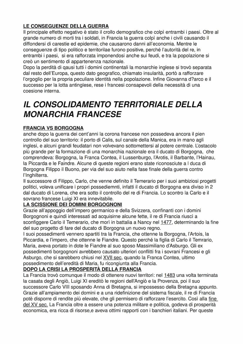 LA GUERRA DEI CENT'ANNI
LA GUERRA DEI CENT'ANNI
All'inizio del 300 l'Inghilterra aveva un'economia per lo più rurale, incentrata su produzio