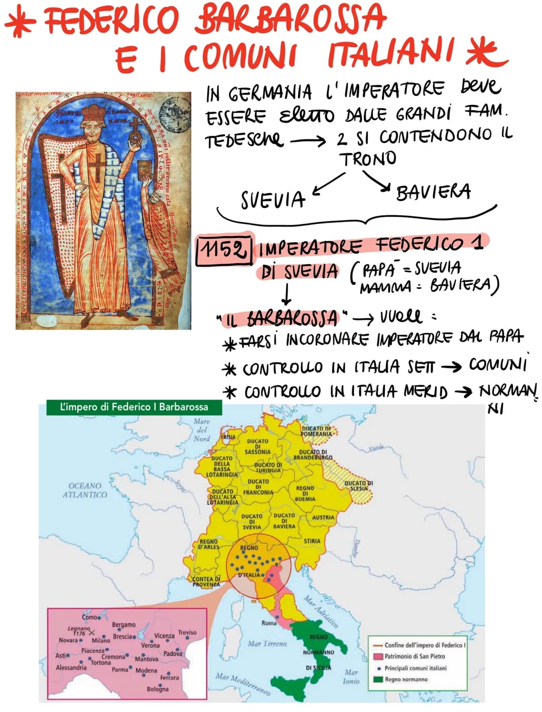 *FEDERICO BARBAROSSA
E I COMUNI ITALIANI *
IN GERMANIA L'IMPERATORE Deve
ESSERE EletrO DALLE GRANDI FAM.
TEDESChe 2 SI CONTENDONO IL
TRONO
E