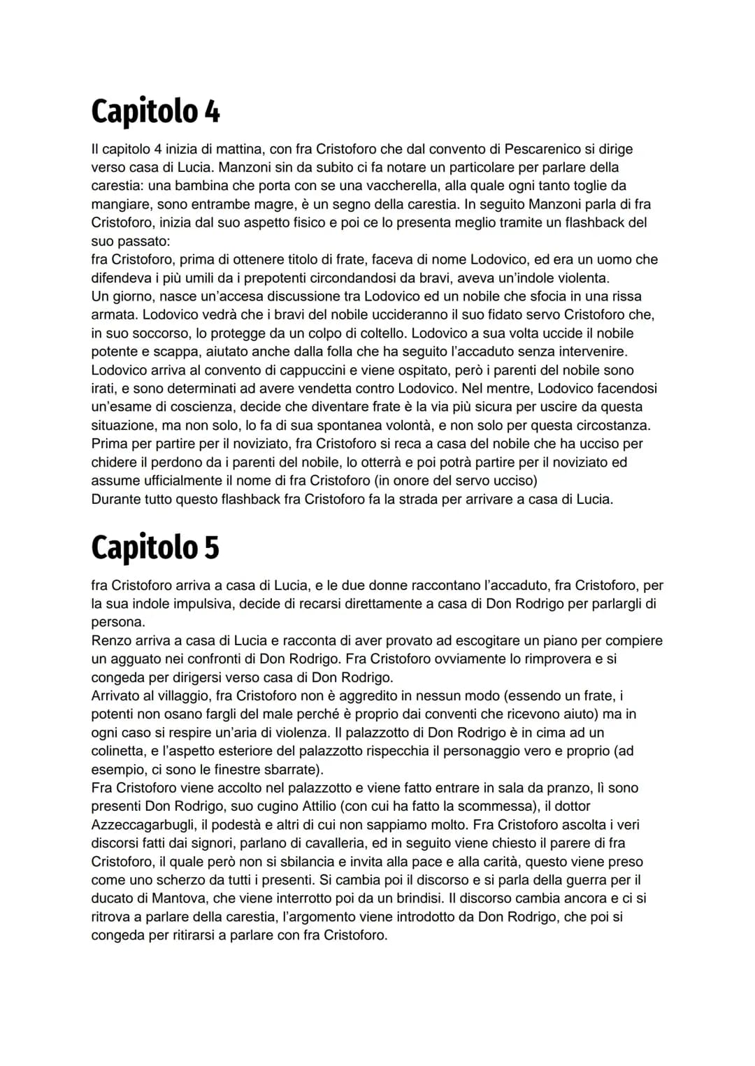 I promessi sposi - capitoli 4, 5, 6