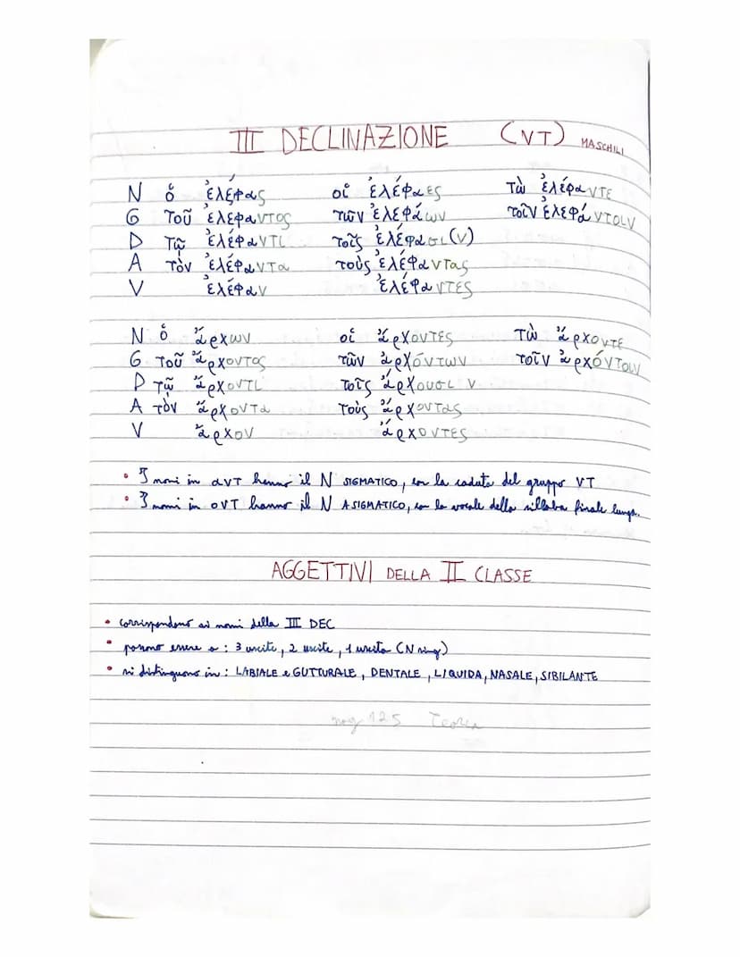 I moni della III declinations in classificans in:
• TEMI in CONSONANTE Clabiale, velare, dentale, ~-VT, liquida, rosale, ribilante)
·TEMI in