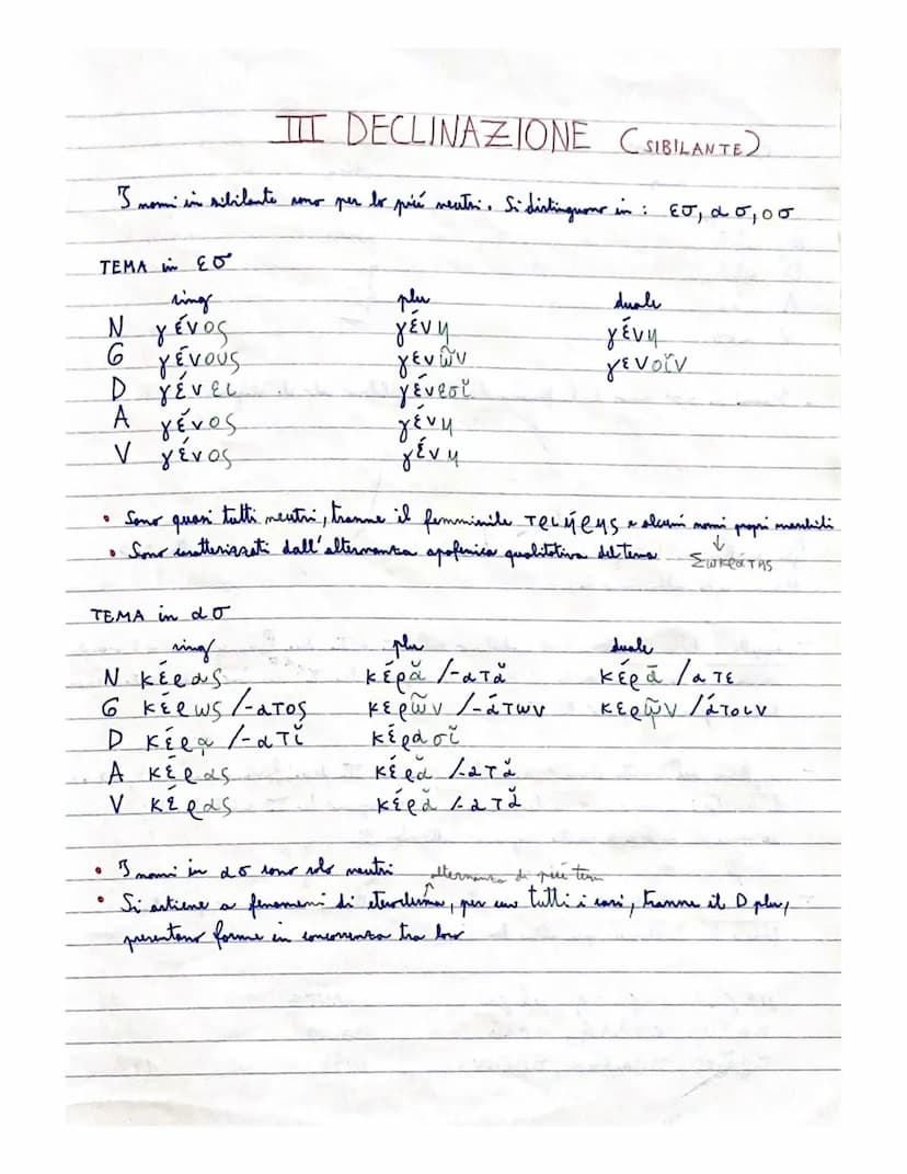 I moni della III declinations in classificans in:
• TEMI in CONSONANTE Clabiale, velare, dentale, ~-VT, liquida, rosale, ribilante)
·TEMI in