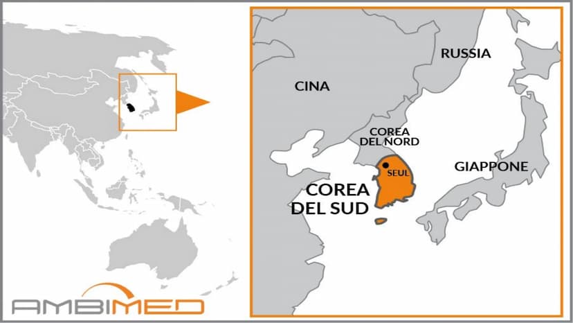 La Corea
del Sud
Perico Gloria
H
== AMBIMED
CINA
COREA
DEL NORD
COREA
DEL SUD
SEUL
RUSSIA
GIAPPONE Territorio
La Corea del Sud ufficialmente