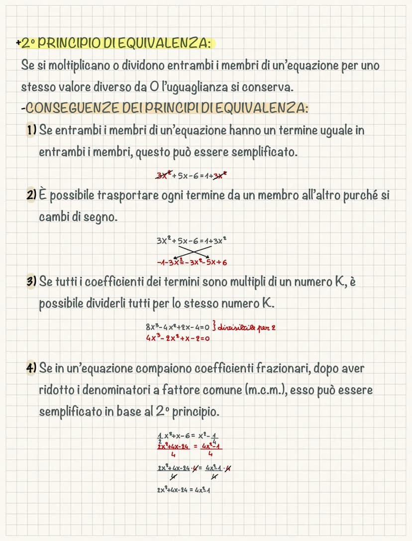 Le equazioni
Si chiama EQUAZIONE un'uguaglianza tra 2 espressioni algebriche che
contengono almeno un'INCOGNITA di cui si deve trovare il ri