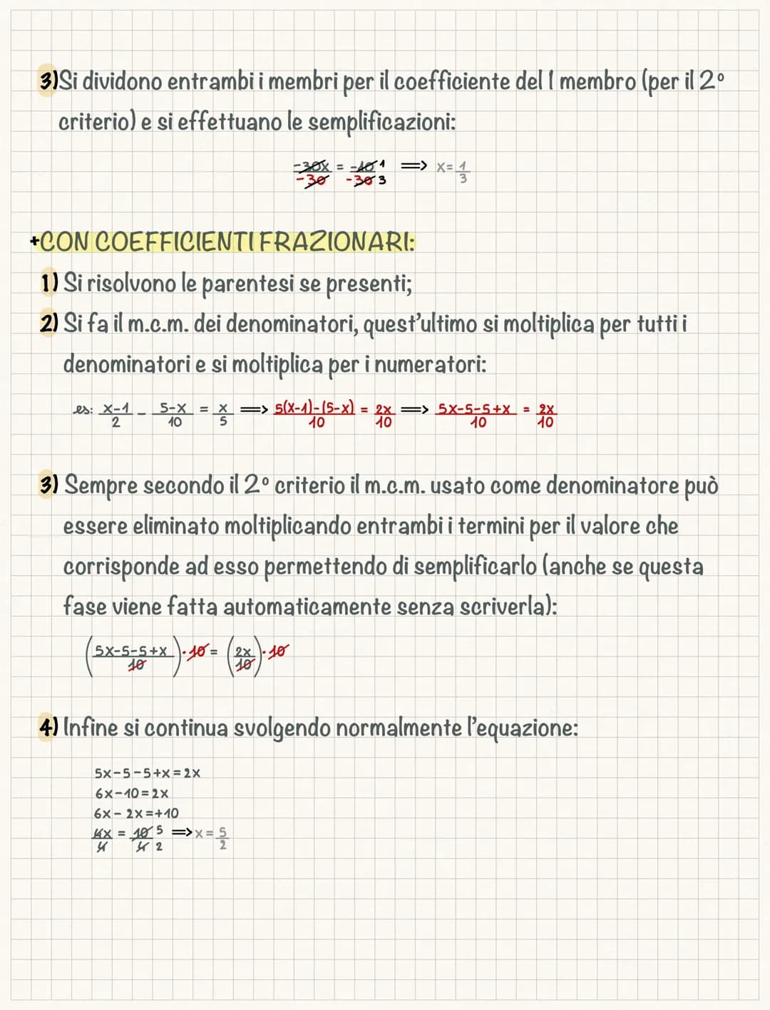 Le equazioni
Si chiama EQUAZIONE un'uguaglianza tra 2 espressioni algebriche che
contengono almeno un'INCOGNITA di cui si deve trovare il ri