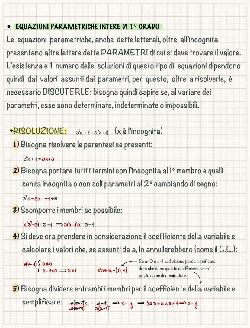 Le equazioni
Si chiama EQUAZIONE un'uguaglianza tra 2 espressioni algebriche che
contengono almeno un'INCOGNITA di cui si deve trovare il ri