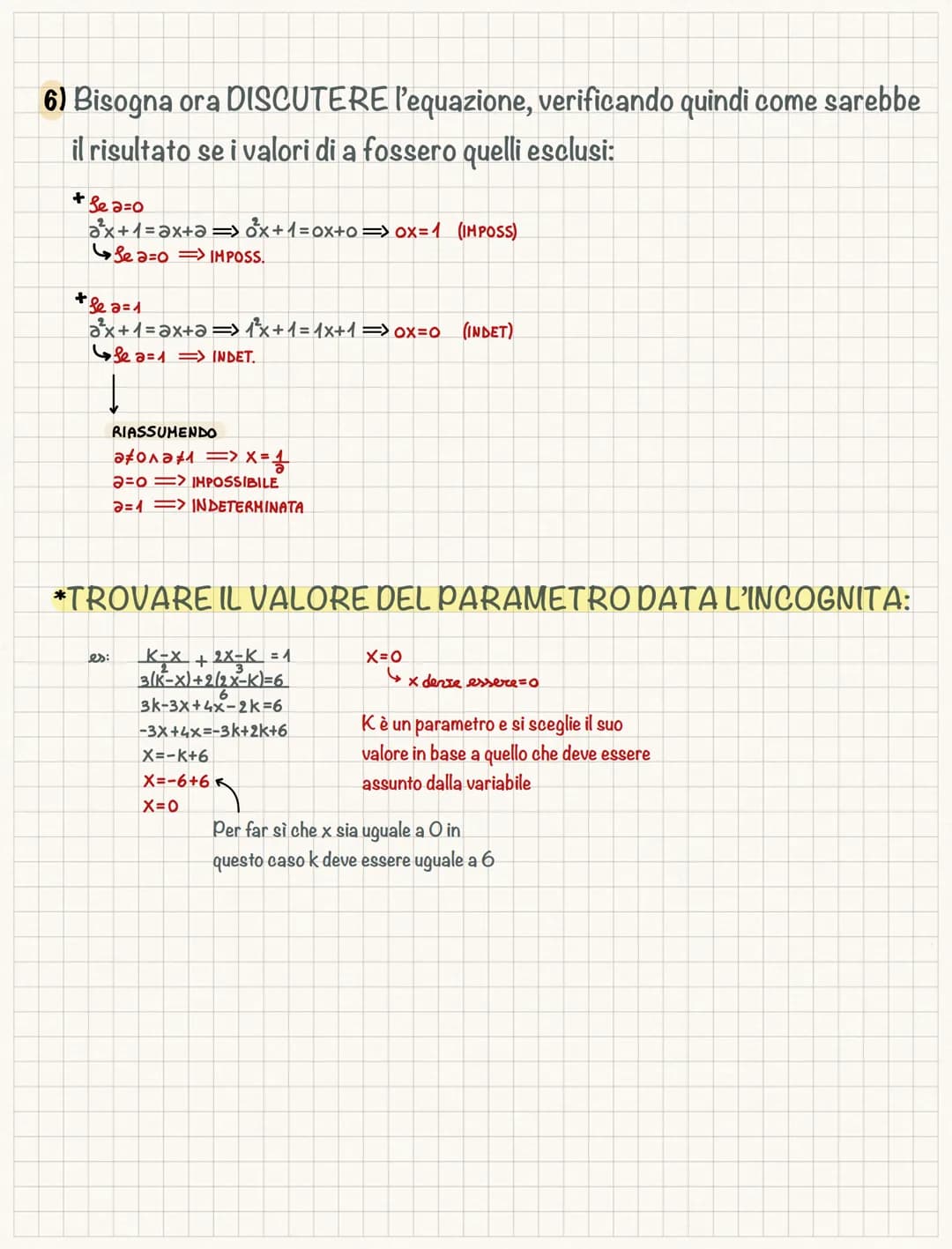 Le equazioni
Si chiama EQUAZIONE un'uguaglianza tra 2 espressioni algebriche che
contengono almeno un'INCOGNITA di cui si deve trovare il ri