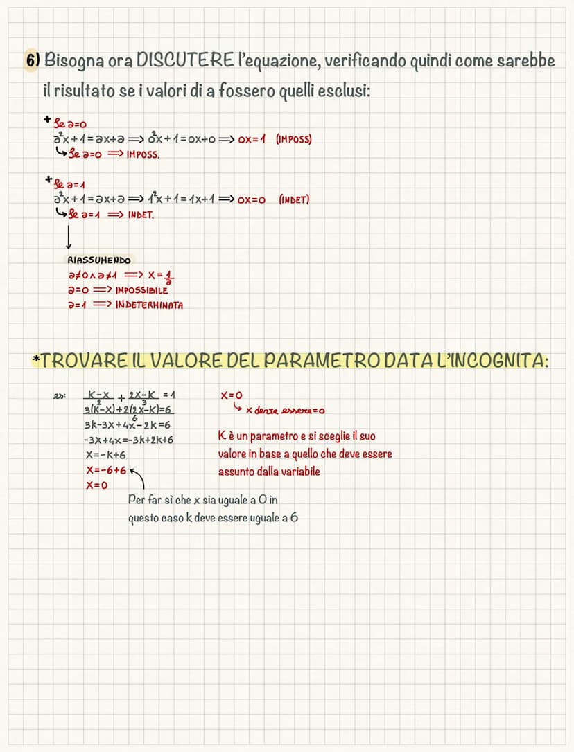 Le equazioni
Si chiama EQUAZIONE un'uguaglianza tra 2 espressioni algebriche che
contengono almeno un'INCOGNITA di cui si deve trovare il ri