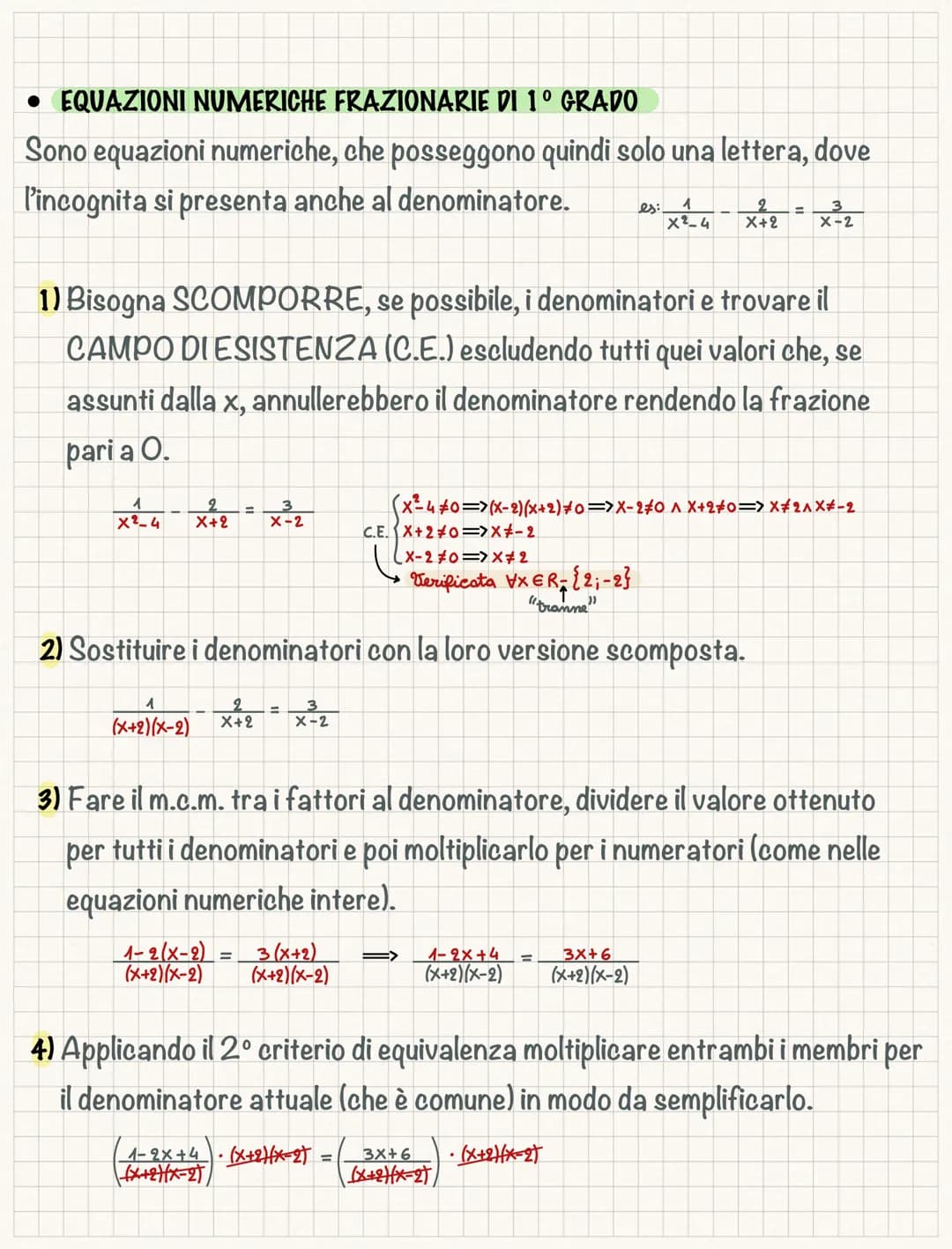 Le equazioni
Si chiama EQUAZIONE un'uguaglianza tra 2 espressioni algebriche che
contengono almeno un'INCOGNITA di cui si deve trovare il ri