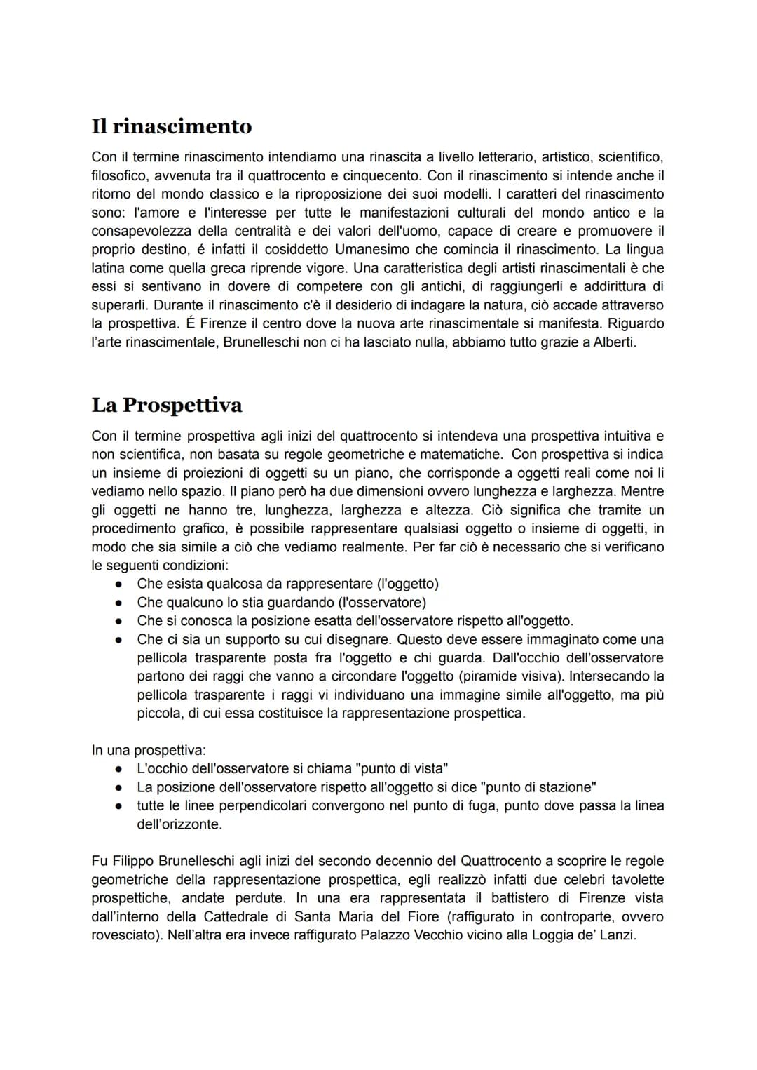 
<p>Con il termine Rinascimento si intende un periodo di rinascita letteraria, artistica, scientifica e filosofica, avvenuto tra il Quattroc