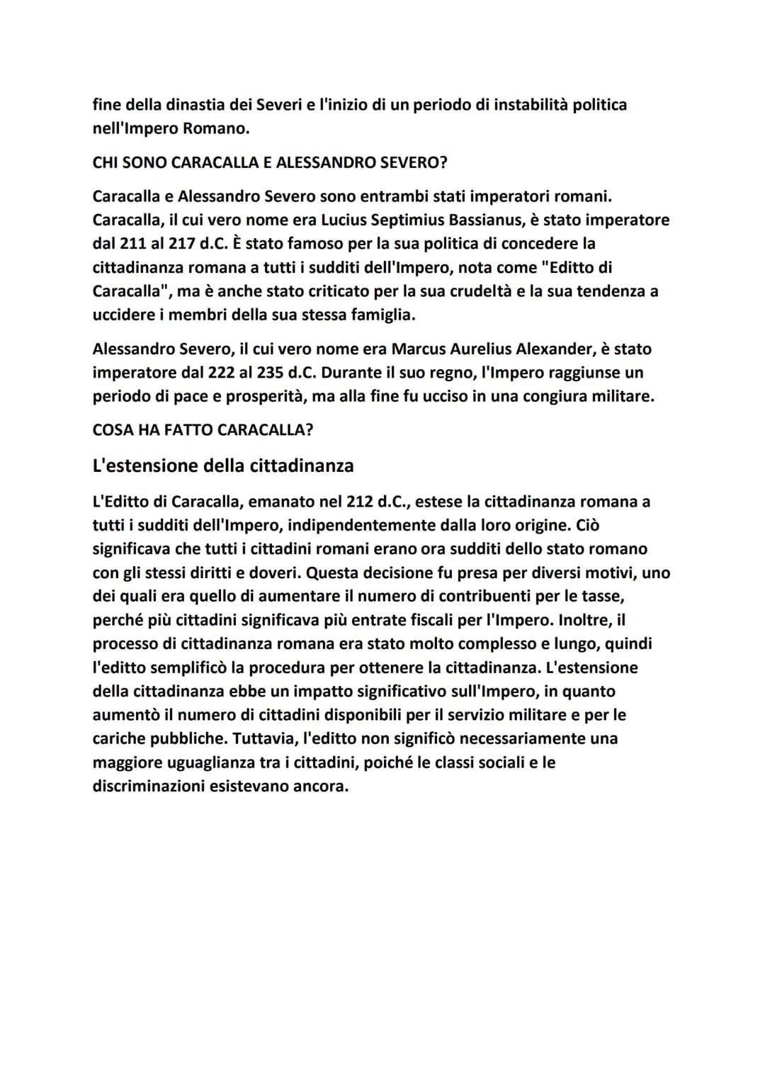 L'ETA DEI SEVERI
L'età dei Severi fu un periodo storico dell'Impero Romano che si estese dal
193 al 235 d.C. Durante questo periodo, l'imper
