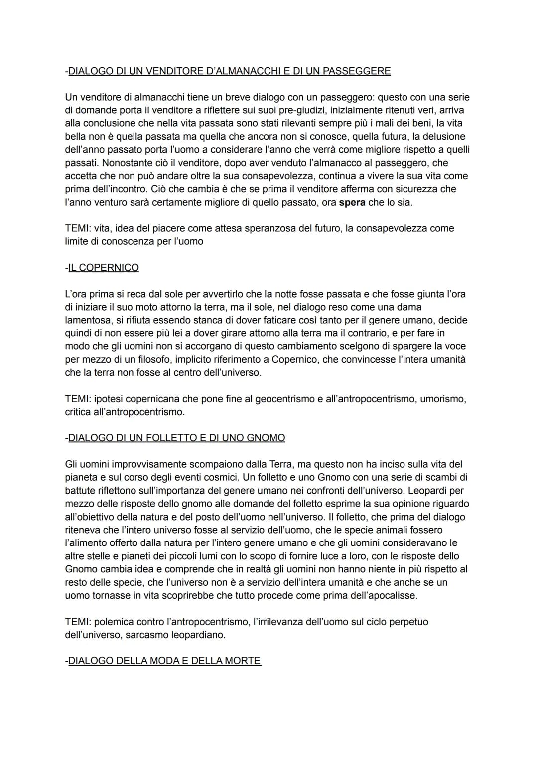 OPERETTE MORALI
introduzione
Sono prose filosofico-morali, per lo più dialoghi, nelle quali vanno ricercati i nuclei principali
del pensiero