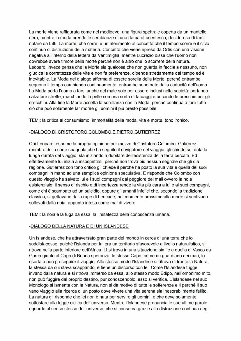 OPERETTE MORALI
introduzione
Sono prose filosofico-morali, per lo più dialoghi, nelle quali vanno ricercati i nuclei principali
del pensiero