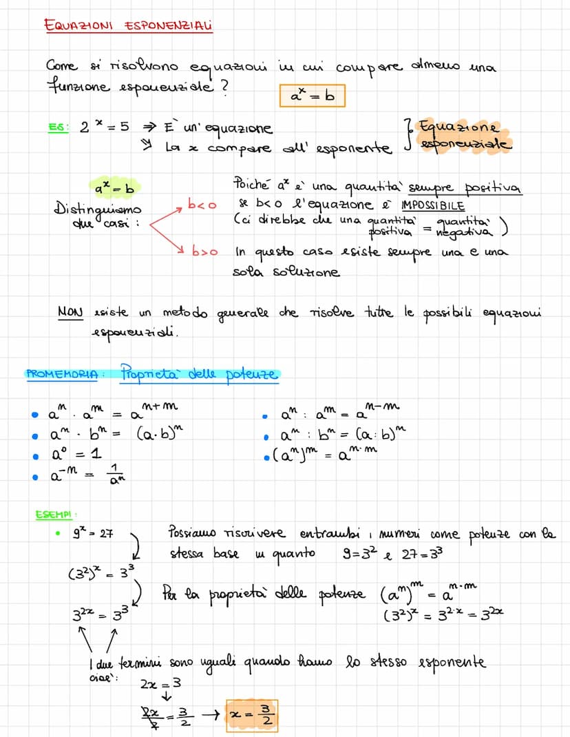 FUNZIONE ESPONENZIALE
Si chiama funzione esponenziale ogni funzione della forma
0<a<1
a = 1
a> 1
Si distinguono 3 casi ←
Tracciamo il grafic