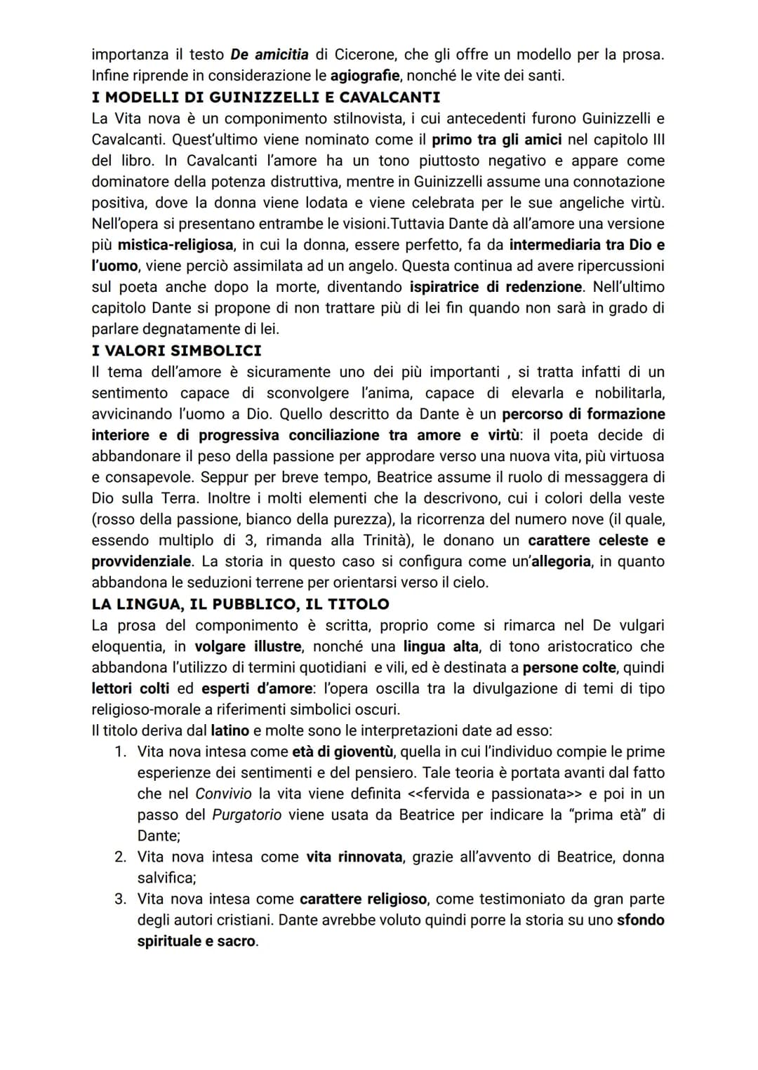 La Vita nova
La Vita nova è un prosimetro, nonché un componimento misto tra prosa e poesia,
che viene composto tra il 1293 il 1294 dopo la m