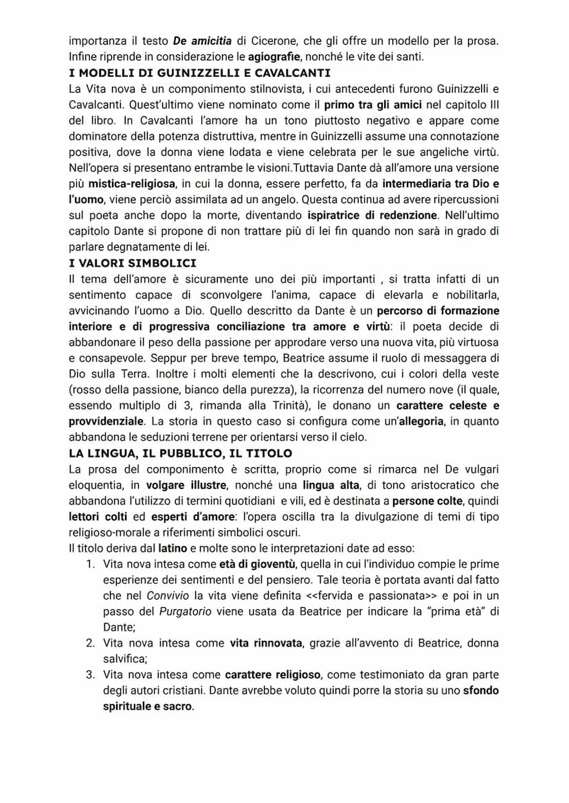 La Vita nova
La Vita nova è un prosimetro, nonché un componimento misto tra prosa e poesia,
che viene composto tra il 1293 il 1294 dopo la m