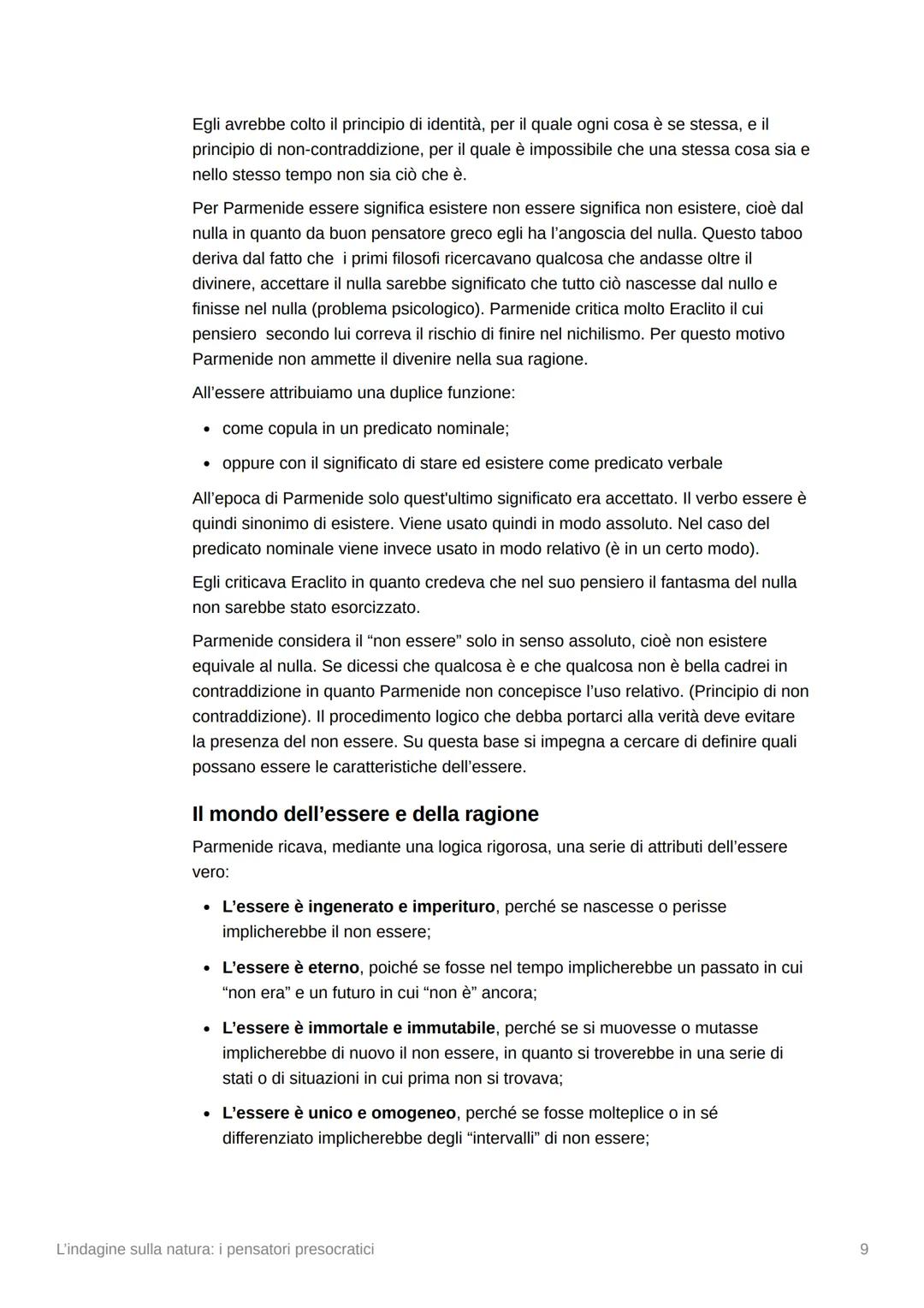 V
L'indagine sulla natura: i pensatori
presocratici
▼ La nascita della filosofia greca
La tradizione concorda nel ritenere che il pensiero f