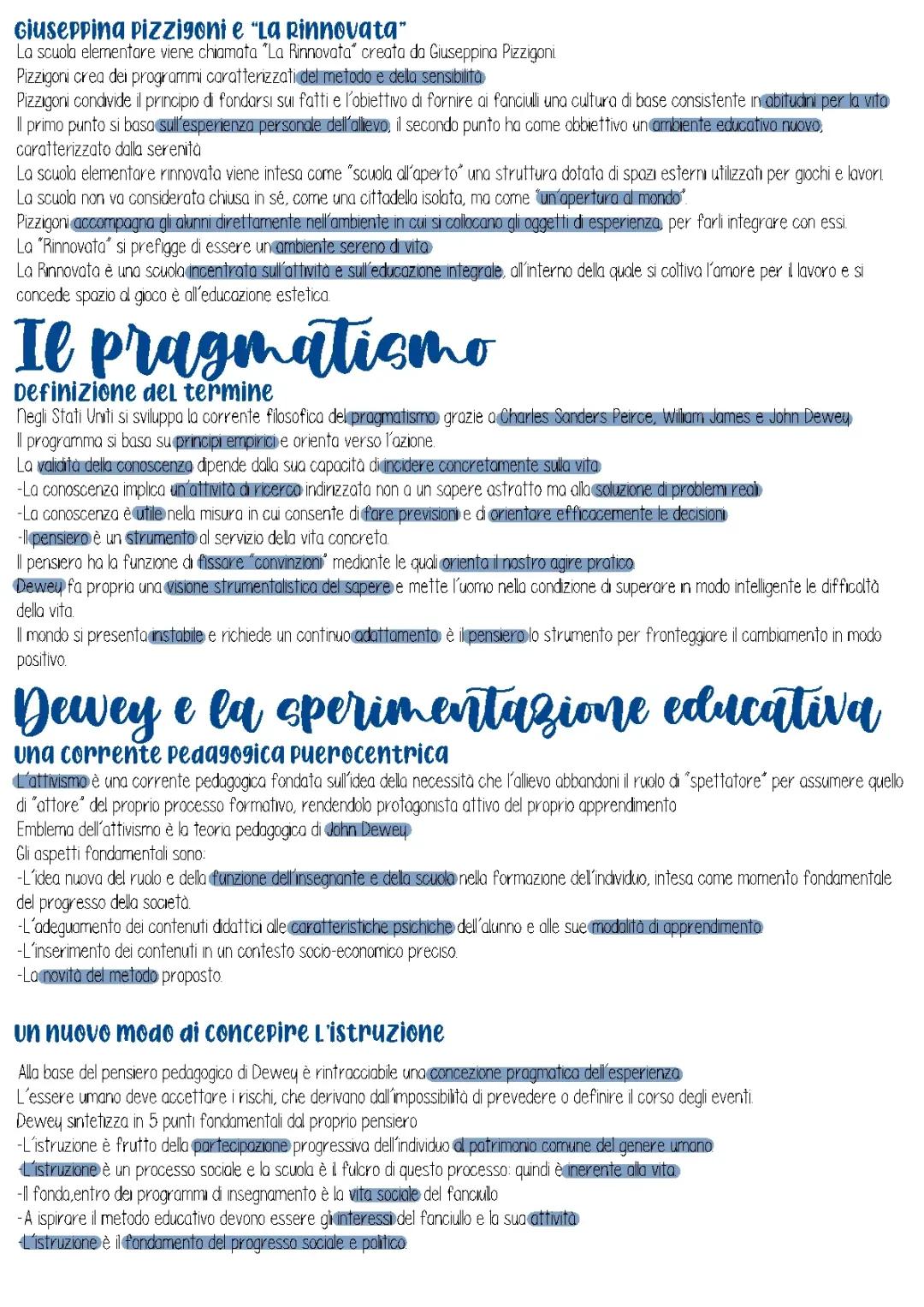 Il Contributo del Pragmatismo all'Istruzione Moderna